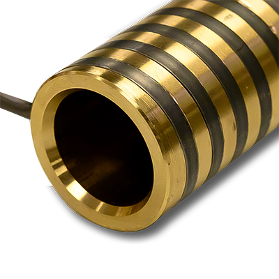 Coil Heater Assemblies - Pressed in Brass Square